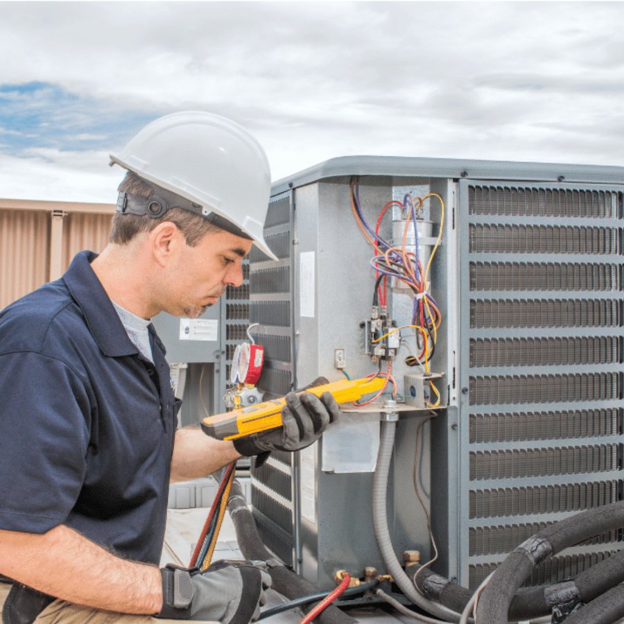 Markham HVAC Pros HVAC technician servicing a system
